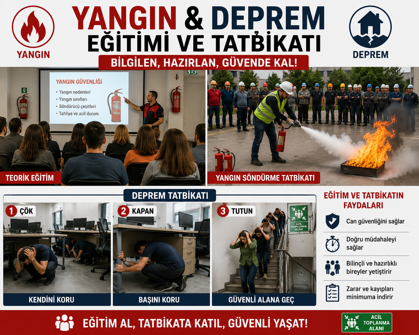 Yangın söndürme tatbikatı